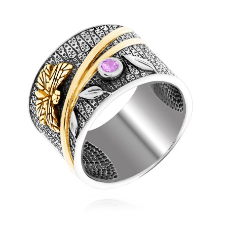 Купить оптом кольцо из серебра с аметистом 1317061772 от Krasnoe