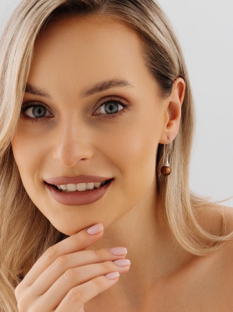 Купить оптом серьги из серебра с жемчугами 2340244211-42 от Krasnoe