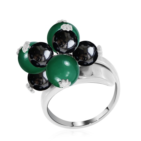 Купить оптом кольцо из серебра с агатами 1340391288-А15 от Krasnoe