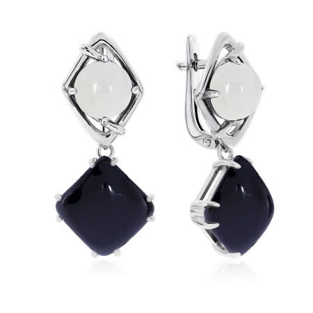 Купить оптом серьги из серебра с агатами 2340391143-11 от Krasnoe