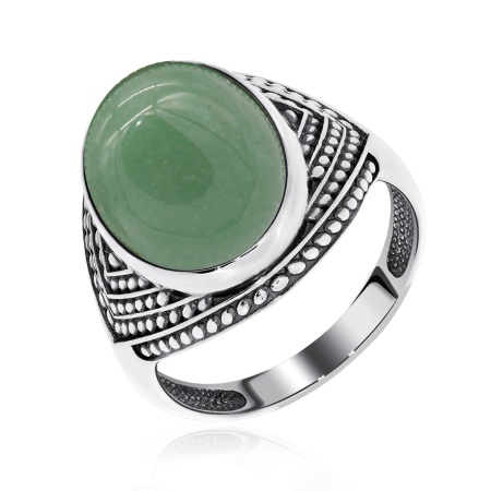 Купить оптом кольцо из серебра с нефритом 1310350969 от Krasnoe