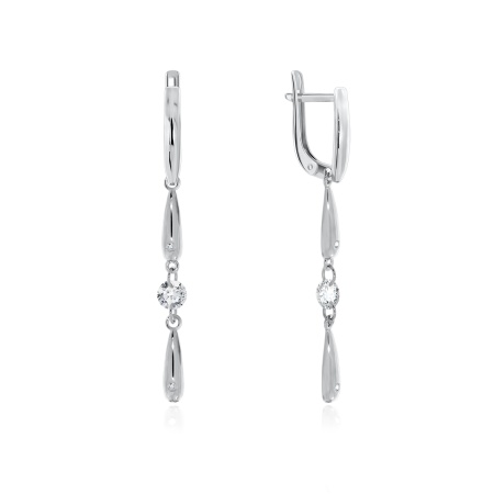 Купить оптом серьги из серебра с фианитами 2340200796 от Krasnoe