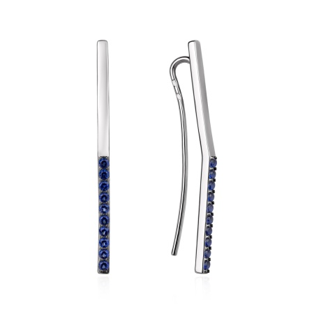 Купить оптом серьги из серебра с ситаллами 2348С36477л-82 от Krasnoe