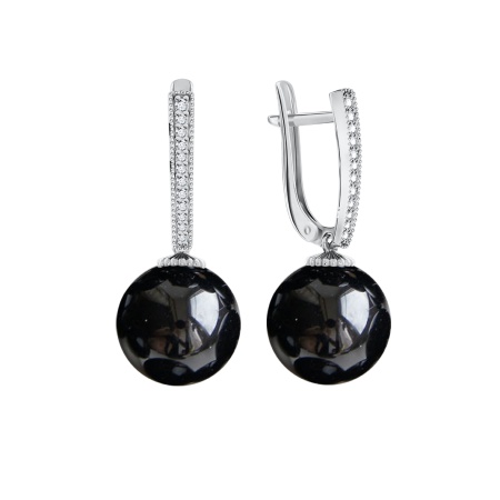 Купить оптом серьги из серебра с агатами и фианитами 2340390838л-20 от Krasnoe