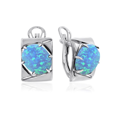 Купить оптом серьги из серебра с опалами 2340251395-70 от Krasnoe