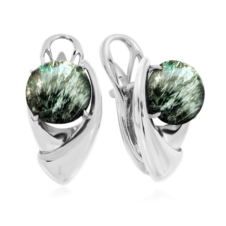 Купить оптом серьги из серебра с серафинитами 2340922360 от Krasnoe