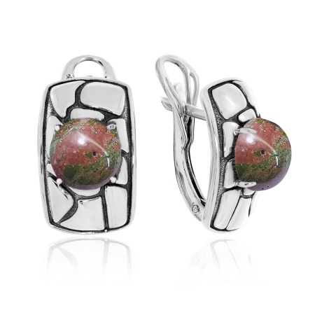 Купить оптом серьги из серебра с яшмой 2310301753 от Krasnoe