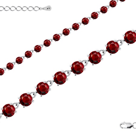 Купить оптом браслет из серебра с гранатами 4340152500-20 от Krasnoe