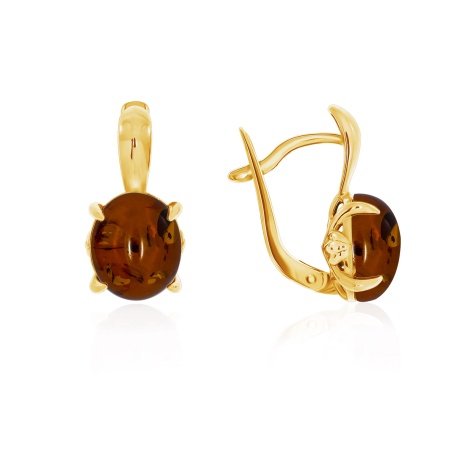 Купить оптом серьги из серебра с янтарём 2320480376 от Krasnoe