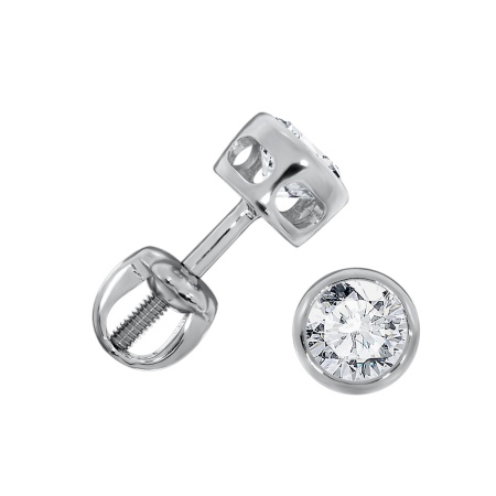 Купить оптом пусеты из серебра с фианитами П340202550 от Krasnoe