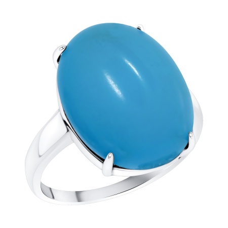 Купить оптом кольцо из серебра с бирюзой 1340Б25722 от Krasnoe