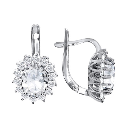 Купить оптом серьги из серебра с фианитами 2340200187л от Krasnoe