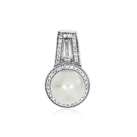 Купить оптом подвеска из серебра с жемчугом и фианитами 3340050803л от Krasnoe