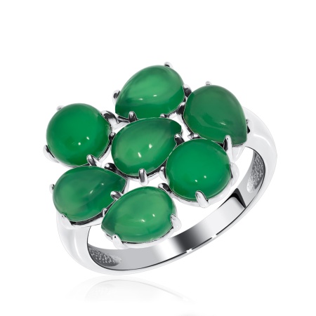 Купить оптом кольцо из серебра с агатами 1340392911-60 от Krasnoe