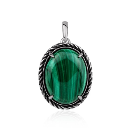 Купить оптом подвеска из серебра с малахитом 3310386399 от Krasnoe