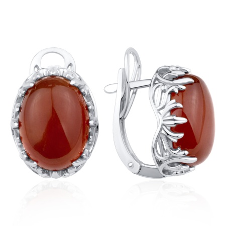 Купить оптом серьги из серебра с агатами 2340395733-31 от Krasnoe