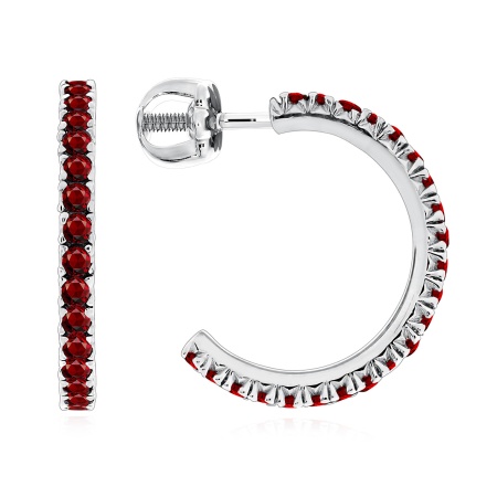 Купить оптом пусеты из серебра с фианитами 2340202798-31 от Krasnoe