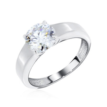 Купить оптом кольцо из серебра с муассанитом 1340971106 от Krasnoe