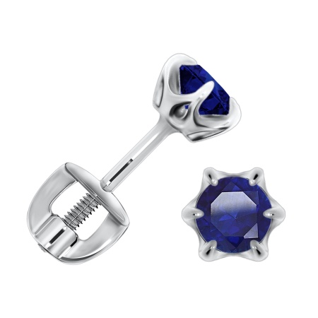 Купить оптом пусеты из серебра с ситаллами П340880340-82 от Krasnoe