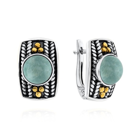 Купить оптом серьги из серебра с амазонитами 2317371750 от Krasnoe