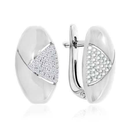 Купить оптом серьги из серебра с фианитами 2340201138л от Krasnoe