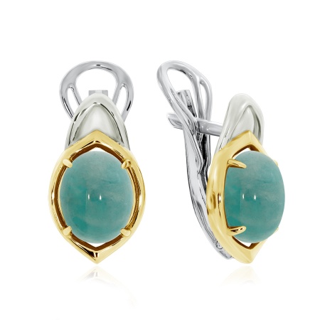 Купить оптом серьги из серебра с амазонитами 2350371180 от Krasnoe