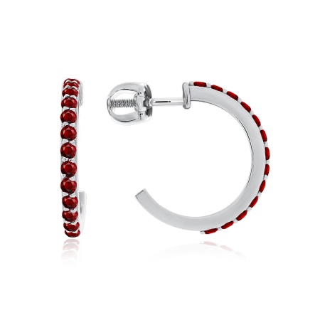 Купить оптом пусеты из серебра с фианитами 2340202799-31 от Krasnoe