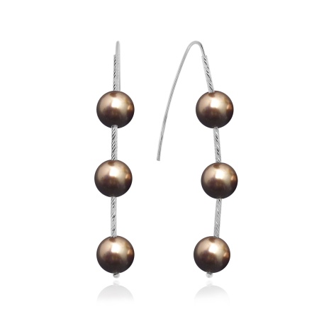 Купить оптом серьги из серебра с жемчугами 2340241073-43 от Krasnoe