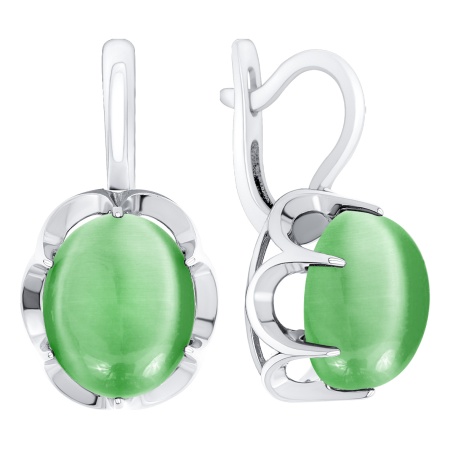 Купить оптом серьги из серебра с кошачий глазами 2340265799-60 от Krasnoe