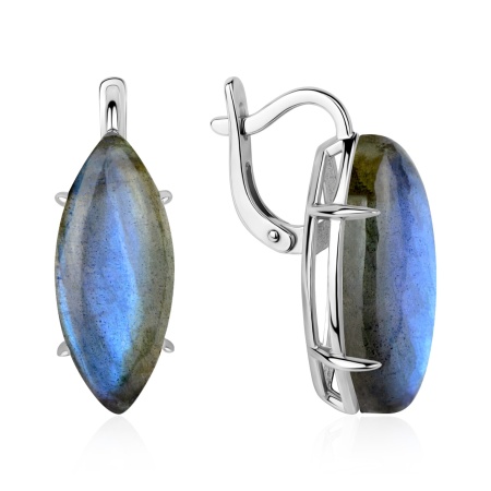 Купить оптом серьги из серебра с лабрадоритами 2340Л06353 от Krasnoe