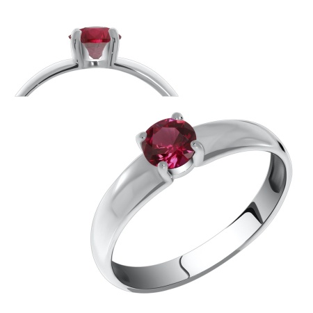Купить оптом кольцо из серебра с натуральным корундом 1340160255-37 от Krasnoe