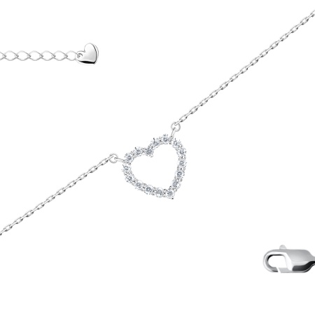 Купить оптом браслет из серебра с фианитами 4340204777-16-25 от Krasnoe