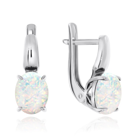 Купить оптом серьги из серебра с опалами 2340250045-10 от Krasnoe