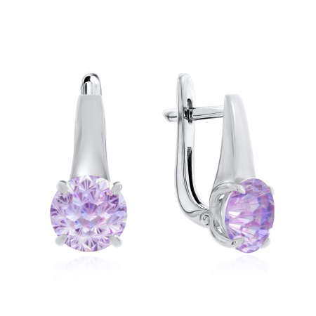 Купить оптом серьги из серебра с фианитами 2340201106-84 от Krasnoe