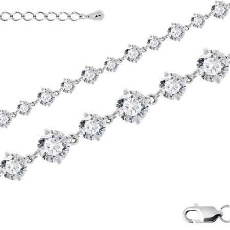 Купить оптом браслет из серебра с фианитами 4340200695-19 от Krasnoe