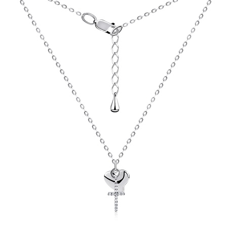 Купить оптом колье из серебра с фианитами 8340204770л-7-3-38 от Krasnoe