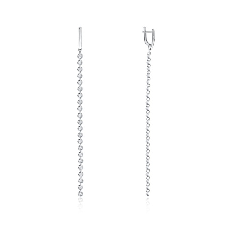 Купить оптом серьги из серебра с фианитами 2340200603 от Krasnoe