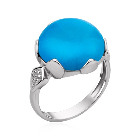 Купить оптом кольцо из серебра с бирюзой 1340Б26492-1 от Krasnoe