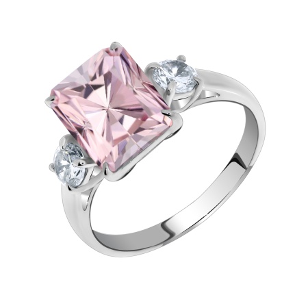 Купить оптом кольцо из серебра с кварцем и фианитами 1340100286-30 от Krasnoe