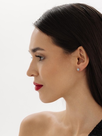 Купить оптом пусеты из серебра с фианитами 2340200121-70 от Krasnoe