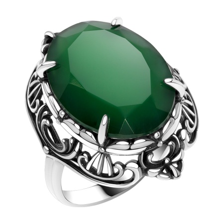 Купить оптом кольцо из серебра с агатом 1310395756-60 от Krasnoe