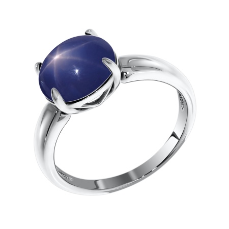 Купить оптом кольцо из серебра с сапфир звездчатыйом 1340940045-8 от Krasnoe