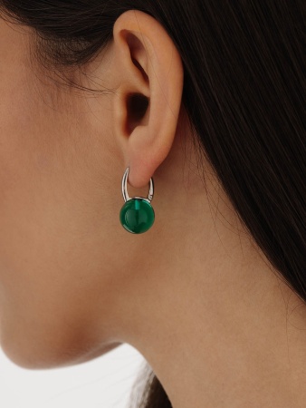 Купить оптом серьги из серебра с кристалл ювелирныйами 2340294318-60 от Krasnoe