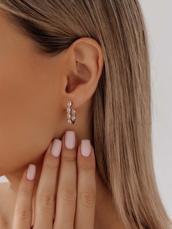 Купить оптом серьги из серебра с фианитами 2320201164 от Krasnoe