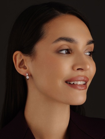 Купить оптом серьги из серебра с фианитами 2340200264 от Krasnoe