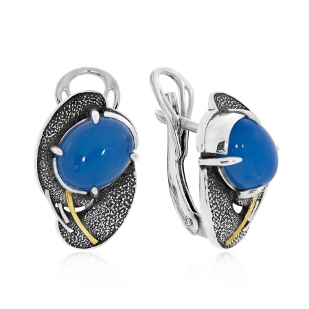 Купить оптом серьги из серебра с агатами 2317392395-70 от Krasnoe