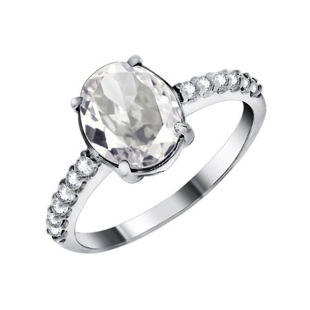 Купить оптом кольцо из серебра с хрусталём и фианитами 1340520185л от Krasnoe