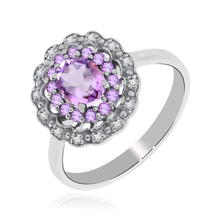 Купить оптом кольцо из серебра с фианитами 1340201805-92 от Krasnoe