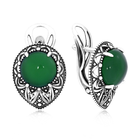 Купить оптом серьги из серебра с агатами 2310391868-60 от Krasnoe