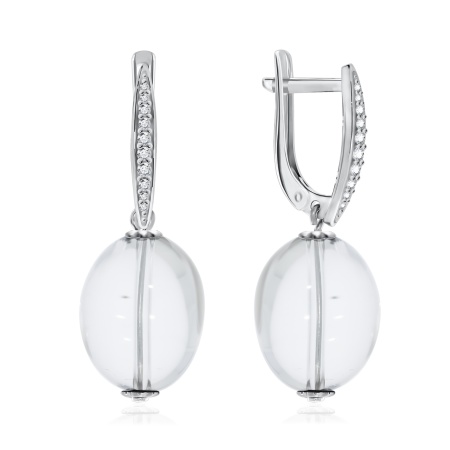 Купить оптом серьги из серебра с хрусталём и фианитами 2340520327л от Krasnoe